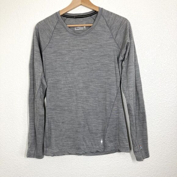 SmartWool Merino 150 Shirt Womens Medium Gray Long Sleeve 100% Merino Wool Base - Picture 1 of 13